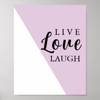 Leef Lief Lach Motiverende Typografie Poster