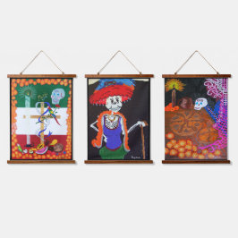 Leef lief lach veel plezier hangend wandkleed