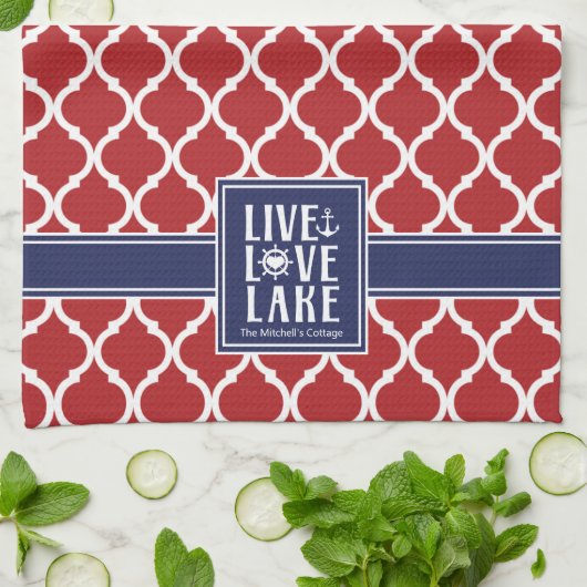 Leef Lief Meer Quote Nautilus Boot Keuken Handdoek (Gevouwen)