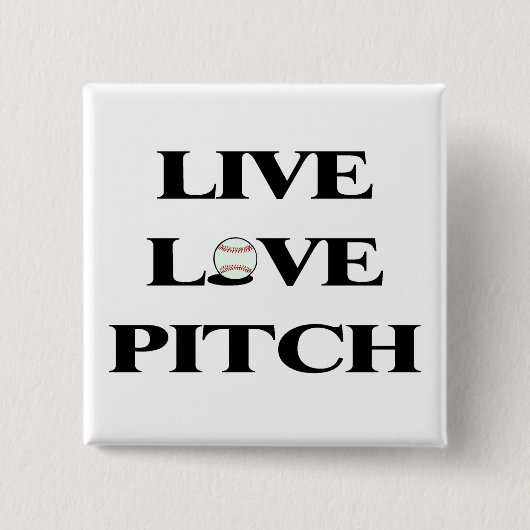 Leef Lief Pitch Vierkante Button 5,1 Cm (Voorkant)