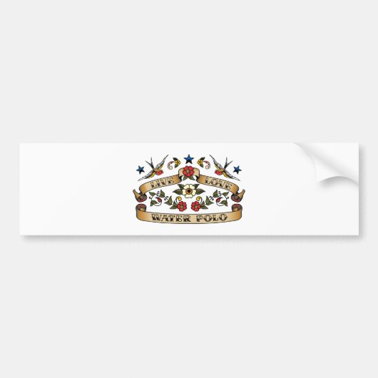 Leef Lief Water Polo Bumpersticker (Voorkant)