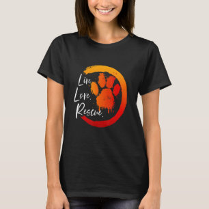 Leef Liefdad Red Kat Honden Dierenredding T-shirt