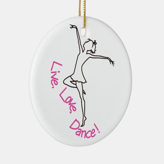 Leef, Liefde, Dans! Keramisch Ornament (Rechts)