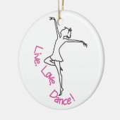 Leef, Liefde, Dans! Keramisch Ornament (Links)