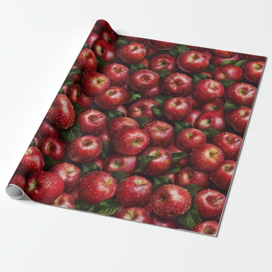 Leef, liefde, eet appels cadeaupapier (Uitgerold)