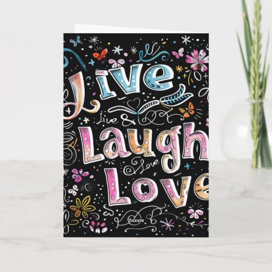 Leef, Liefde en Lach Kaart (Achterkant)
