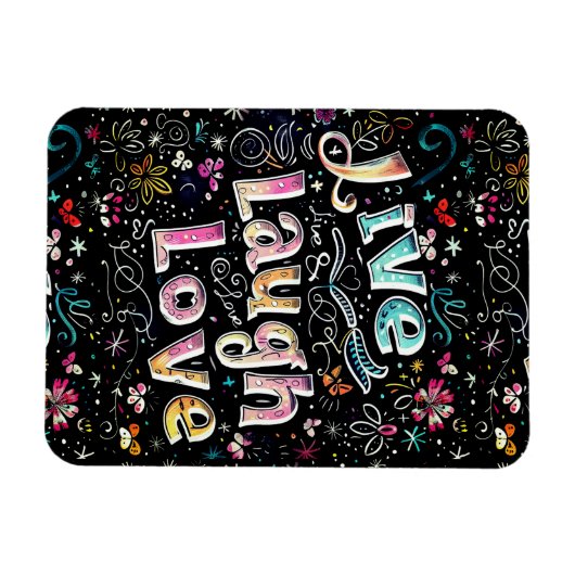 Leef, Liefde en Lach Magneet (Horizontaal)