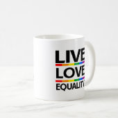 Leef Liefde Gelijkheid Koffiemok (Voorkant rechts)