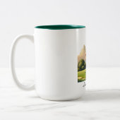 Leef, Liefde, Golf Tweekleurige Koffiemok (Links)