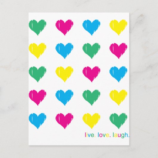 Leef. Liefde. Laugh. Briefkaart (Voorkant)