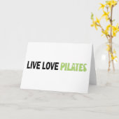 Leef Liefde Pilates! Origineel ontwerp! Kaart (Gele Bloem)
