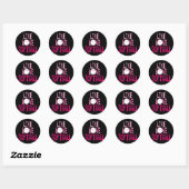 Leef, Liefde, Softball Ronde Sticker (Vel)