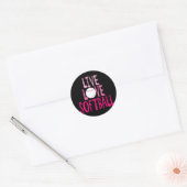 Leef, Liefde, Softball Ronde Sticker (Envelop)
