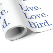 Leef. Liefde. Vogel. Cadeaupapier (Rol Hoek)