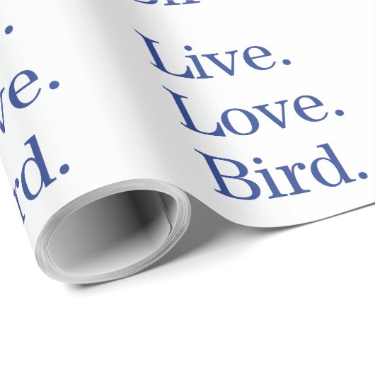 Leef. Liefde. Vogel. Cadeaupapier (Rol Hoek)