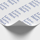 Leef. Liefde. Vogel. Cadeaupapier (Hoek)