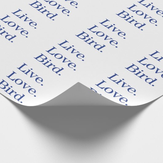 Leef. Liefde. Vogel. Cadeaupapier (Hoek)