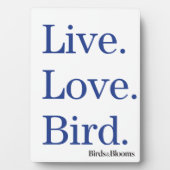 Leef. Liefde. Vogel. Fotoplaat (voorkant)