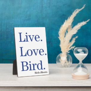 Leef. Liefde. Vogel. Fotoplaat
