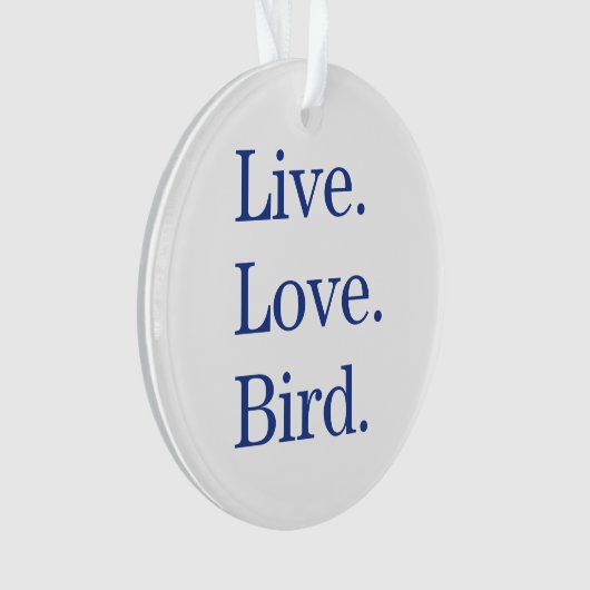 Leef. Liefde. Vogel. Ornament (voorkant)