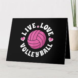Leef Liefde Volleybal Voor Vrouwen Meisjes Volleyb Kaart
