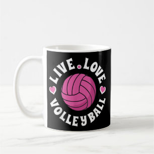 Leef Liefde Volleybal Voor Vrouwen Meisjes Volleyb Koffiemok