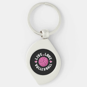 Leef Liefde Volleybal Voor Vrouwen Meisjes Volleyb Sleutelhanger
