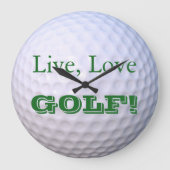 Leef, liefje, GOLF! | Golfbal Grote Klok (Voorkant)