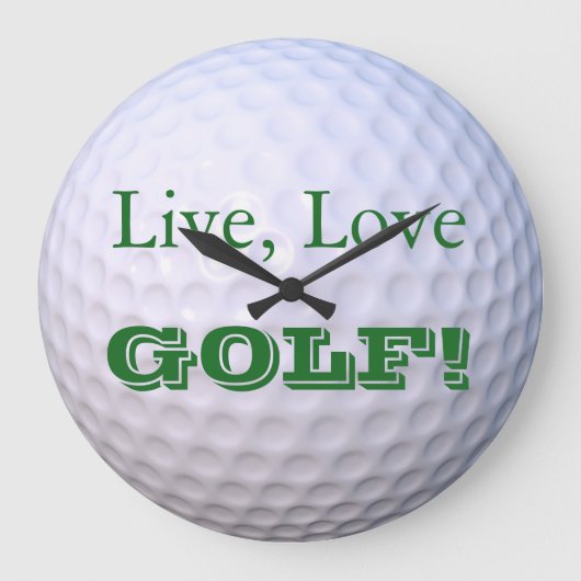 Leef, liefje, GOLF! | Golfbal Grote Klok (Voorkant)