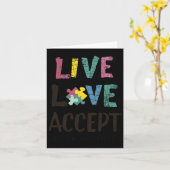 Leef. Liefs. Accepteren. - Boodschap van autisme A Kaart (Gele Bloem)
