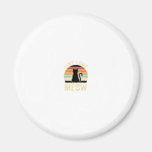 Leef Liever Poezen Vintage Kat Zonsondergang Desig Magneet