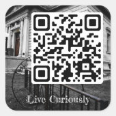 Leef merkwaardig sticker (Voorkant)