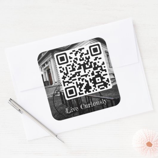 Leef merkwaardig sticker (Envelop)