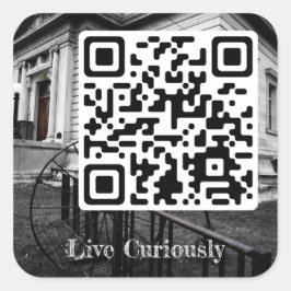 Leef merkwaardig sticker