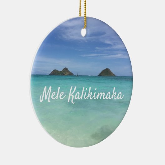 Leef met Aloha Hawaii Ceramic Ornament (Rechts)
