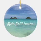 Leef met Aloha Hawaii Ceramic Ornament (Achterkant)