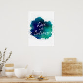 Leef met het Poster van de Typografie van het Bala (Keuken)