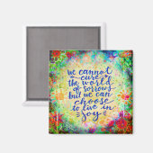 Leef met vreugde  Inspirerend Inspirivity Magneet (Voorkant / Achterkant)