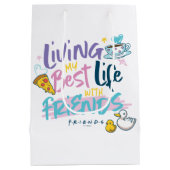Leef mijn beste leven met FRIENDS™ Medium Cadeauzakje (Achterkant)