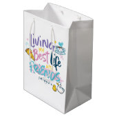 Leef mijn beste leven met FRIENDS™ Medium Cadeauzakje (Achterkant Gekanteld)