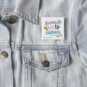 Leef mijn beste leven met FRIENDS™ Vierkante Button 5,1 Cm (In situ)