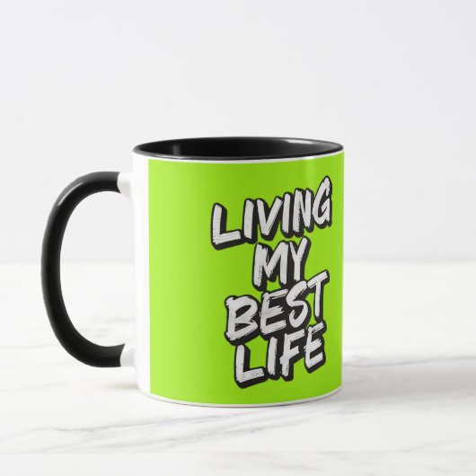 Leef mijn beste leven mok (Links)