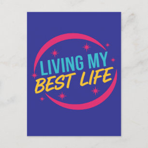 Leef mijn beste leven motivatie spreuk briefkaart
