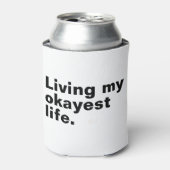 Leef mijn leukste leven. Grappig basic text design Blikjeskoeler (Blikje Voorkant)