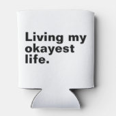 Leef mijn leukste leven. Grappig basic text design Blikjeskoeler (Achterkant)