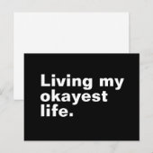 Leef mijn leukste leven. Grappig basic text design Briefkaart (Voorkant / Achterkant)