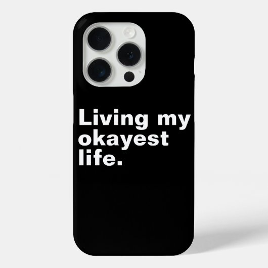 Leef mijn leukste leven. Grappig basic text design Case-Mate iPhone Case (Achterkant)