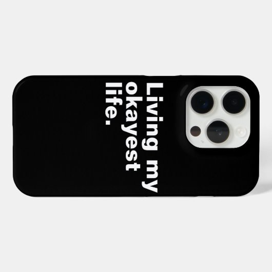 Leef mijn leukste leven. Grappig basic text design Case-Mate iPhone Case (Achterkant (horizontaal))