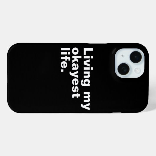 Leef mijn leukste leven. Grappig basic text design Case-Mate iPhone Case (Achterkant (horizontaal))