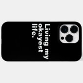Leef mijn leukste leven. Grappig basic text design Case-Mate iPhone Case (Achterkant (horizontaal))